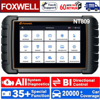 FOXWELL NT809 Bi-Directional Scan Tool Tablet Car OBD2 Scanner Active Test TPMS DPF 30 Reset OE-level Code Reader Diagnostic