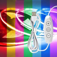 5V USB ON/OFF/Touch Dimmerable COB Strip 320Leds White 6000K 4000K 3000K Home Decor Cabinet Lamp Flexible Ribbon Rope LED Light