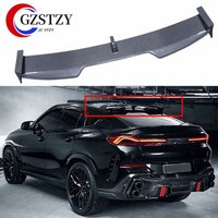 For BMW G06 X6 2019 2020 2021 2022 Real Carbon Fiber Car Rear Trunk Boot Lip Spoiler Roof Wing Top Wings Lid LD Style