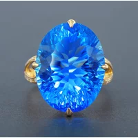 Origin 14K Gold Ring for Women Fine SAPPHIRE Jewelry Gemstone Anel Box Anillos De Wedding Bands Blue Sapphire Gemstone Rings Box