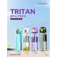 750ml Sports Water Bottle High Quality Tritan Material Drinking Bottle With Straw Portable Durable Gym Fitness Outdoor Sport Cup
