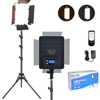 XRDKJ 1-Pack Photography Lighting Kit, 36W Dimmable LED Video Light Kit with Remote Control & 72” Tripod Stand