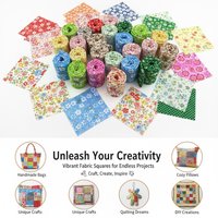 100 pieces 3.9x3.9 inch squares, pre-cut patchwork sewing fabric set, floral printed fabric bundle for DIY clothing making