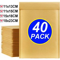 4Sizes 10-40PCS Bubble Envelope Courier Storage Bags Kraft Bubble Envelopes Paper Packaging Bags Padded Mailers Shipping Package