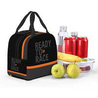 Custom Ready To Race Lunch Box Motorcycle Rider Racing Sport Cooler Thermal Food Insulated Lunch Bag Resuable Picnic Tote Bags