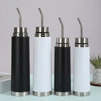 Yerba Mate Thermos Bottle Stainless Steel Vacuum Insulated Coffee Travel Mug With Built In Straw Bombilla Cup For Men Women