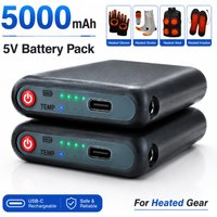 Batterie rechargeable 5000mAh 5V pour vêtements chauffants, gants chauffants, chaussettes chauffantes, gilets chauffants, vestes chauffantes, banque d'alimentation