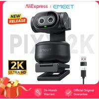 EMEET PIXY 2K Webcam,Gesture Control AI Tracking PTZ Camera With Sony Sensor,1080P 60fps Autofocus Webcam for Streaming OBS
