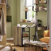 SoBuy FWT62-N klappbarer Esszimmertisch mit 3 Ablagen Klapptisch Küchentisch Holztisch Tisch Industrie-Design