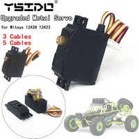 5 Cable 3 Cable RC Servo Metal Gear Servo Upgraded Brushless for Wltoys 1/12 12428 12423 12429 RC Desert Short Car