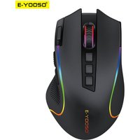 E-YOOSO X-11 PRO RGB USB 2.4G Wireless Support Bluetooth Gaming Mouse 8000 DPI 9 buttons Programmable for gamer Mice PC computer
