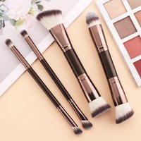 Professional 4PCS Double Ended Cosmetic Brushes Foundation Powder Eyeshadow Blender Face Eye Makeup Set