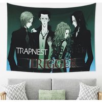 NANA Trapnest Band Tapestry, TRIGGER New Album Anime Wall Hanging, Cool Musician Room Decor for Otaku & Fans