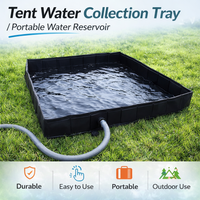 Outdoor Square Foldable Tent Water Tray Storage Pool,Fishing Pool Shower Water Basin For Camping Hiking Travel