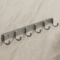 Modern Minimalist Kitchen Space Aluminum Coater Hook Hook Wardrobe Wall Mounted Row Hook Hook Clothes Coat Hook Bathroom