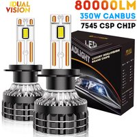 Dualvision K5C H7 H4 H11 Led Lamp 2 Copper Tube 6000K Lights For Car H1 H8 H9 H3 9012 HB3 9005 HB4 9006 12V Led Headlight Bulbs