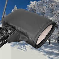 Winter Cycling Thickened PU Gloves Warm Windproof Handlebars Glove for Motorcycle Bicycle Electric Bikes Men Driving Glove
