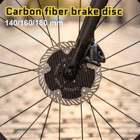 Carbon Fiber Brake Disc 140/160/180mm Lightweight Floating Rotor Six Bolt Center Lock for Road Bike Cycling MTB Accessories