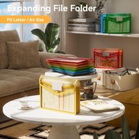 6Pcs 3D Document Bag Twill Pattern Clear Plastic File Folder Waterproof A4 Paper Storage Pouch