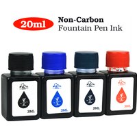 4colors Non-Carbon 20ml Bottle Fountain Pen Ink,Black,Blue,Red,Dark Blue,Non-Erasable,Office And Student Supplies