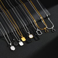 Vnox Men Geometric Square Pendant Necklace, Stainless Steel Blade Box Chain Collar, Minimalist Jewelry Gift for Boys Husband Him