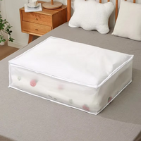 PEVA Semi-Transparent Storage Bag for Quilts & Clothes Dustproof & Moisture-Proof See-Through Large Capacity Moving Packing Bag