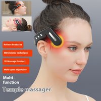 Head temple massager sleep massager EMS micro-current vibration refreshing hot headache head therapy device