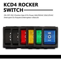 Rocker Switch 3 Position 110V 220V 250V 6Pin ON OFF Three 16A 20A 6 Pin Selector 20A Rocket 22mm KCD4 Swith Swich