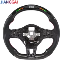 For Volkswagen VW GTI MK6 Golf 6 2009-2013 Polo Tiguan Passat R-Line Carbon Fiber Steering Wheel LED Shift Sport Racing Wheel