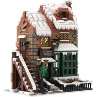 1837pcs MOC Winter Village Scrooge & Marley Festival Building Blocks Logical Thinking Up Space Imagination Festival Toy Gift