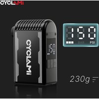 CYCLAMI A2 MAX Aluminum Alloy 150 PSI Electric Pump Portable Motorcycle Air Rechargeable Tire Inflator Schrader Presta Valve