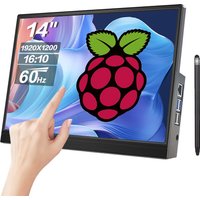 14 inch Monitor for Raspberry Pi 5 4 3 Touchscreen 1920x1200 16:10 Display HDMI USB Interface for Computer Program Monitors