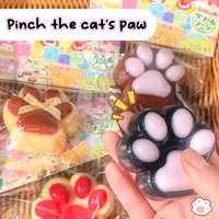 Girls Favorite Funny Cat Paw Sticky Cute Squeeze Cat Paw Toys Soft Abreact Relief Relax Sticky Toys Gift Decompressing Toy