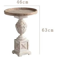 French Retro Solid Wood Mini Balcony Leisure Sofa Side Table Creative Living Room Carved Corner Table Furniture Living Room