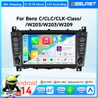 Radio samochodowe 2Din z systemem Android dla Mercedes Benz klasy C-CLC-CLK W203 W209 C320 C300 C350 CLK200 CLK220 CLK320 z funkcją Auto Intelligent Carplay