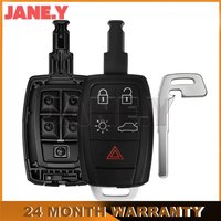 Remote Key Shell Case For Volvo C30 C70 V50 S40 5 Buttons with Uncut Blade Replacement Smart Key Fob Cover Housing KR55WK49259