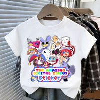 The Amazing Digital Circus T-shirt New Kids Anime Cotton Tees Children Summer Tops Casual Short Sleeves Boys Girls Clothes Gift