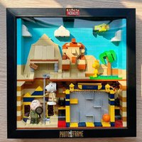 Snoopy Building Block Photo Frame Space Egypt Exploration Assembly Model Room Decor Collectible Puzzle Toy Birthday Gift