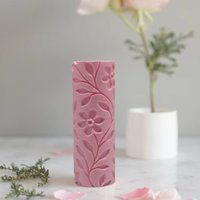 Happy Petals Pattern Clay Relief Texture Roller DIY Pottery Craft Rolling Pin Tool for Polymer Clay Ceramic Art Fondant