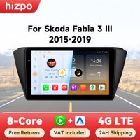 Hizpo 2 Din Android Autoradio für Skoda Fabia 3 III 2015 2016 2017 2018 2019 Multimedia Carplay 4G Wifi GPS Autoradio 6115 RDS