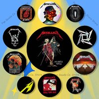 M-Metallica Band 22mm,32mm,42mm,58mm,75mm Round Badge Brooch for Various Clothing Backpacks Jewelry Accessories Gift