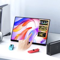 14 Inch Portable OLED Monitor 4K Touchscreen 16:10 USB-C HDMI-Compatible External Gaming Monitor for PS5 Switch Laptop MacOS