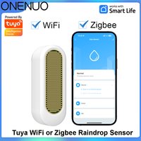 ONENUO WiFi or Zigbee Rain Sensor Tuya IP65 Outdoor Waterproof Rain Detection Water Leak Sensor Real Time APP Monitoring Alert
