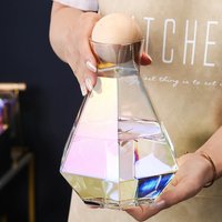 Nordic Bunte Glas Wasserkocher mit Natürliche Holz Ball Deckel Klar Kaltes Wasser Krug Saft Getränke Krug Hause Drink