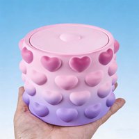 Valentine's Day Relief Heart Jar Silicone Mold Set DIY Concrete Resin Pouring Scented Candle Jar Jewelry Storage Box Craft Mold
