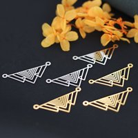 3pcs Interlaced Geometric Triangle Charm Pendant For Jewelry Making Earrings Bracelet Necklace Accessories DIY Findings