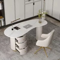 A Light luxury rock slab irregular office computer desk designer desk, beauty salon, medical consultation reception