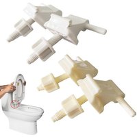 1 Pair Toilet Seat Hinge Bolts Screw Fixing Fitting Kit White Plastic Toilet Lid Hinge Replacement Parts Bathroom Accessories