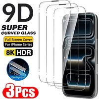 1-3Pcs Tempered Glass for iPhone 14 13 12 11 15 16 17 Pro Max Mini Screen Protectors for iPhone Air XR XS MAX 7 8 Plus 16e Glass