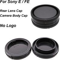 For Sony E FE mount Lens Rear Cap or Camera Body Cap or Cap Set No Logo Plastic Black Lens Cover Lid for A7 A7R A7S A1 A9 A6000